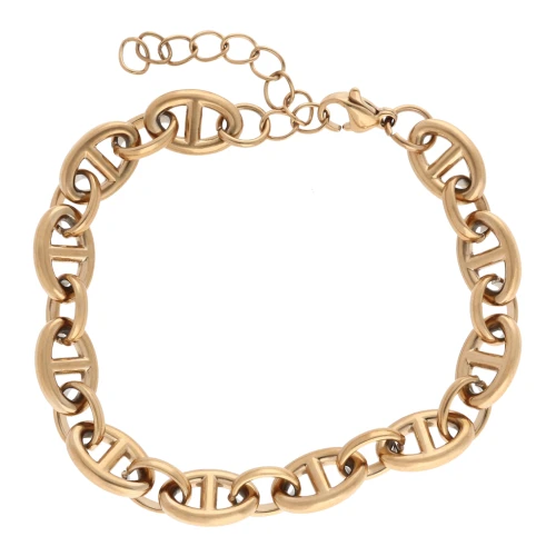 Bracciale a maglie marine da 8,2 mm - Acciaio inossidabile 304 Dorato x 17 cm