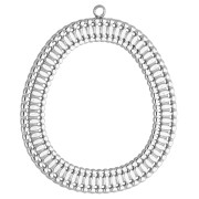Pendenti ovali irregolari 35x30 mm - Acciaio inossidabile 304 x2