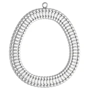 Pendenti ovali irregolari 35x30 mm - Acciaio inossidabile 304 x2