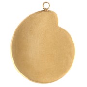 Pendente a forma di conchiglia a chiocciola 24x19 mm - Acciaio inossidabile 304 Dorato x1