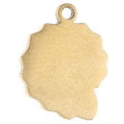 Ciondolo a forma di conchiglia e lumaca 11x8 mm - Acciaio inossidabile 316 Dorato x1