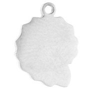 Ciondolo a forma di conchiglia e lumaca 11x8 mm - Acciaio inossidabile 316 x1