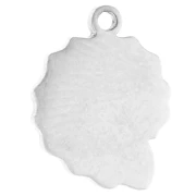 Ciondolo a forma di conchiglia e lumaca 11x8 mm - Acciaio inossidabile 316 x1