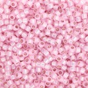 Rocaille Toho Takumi LH 11/0 TAK11R-PF2105 - PF Milky Baby Pink con rivestimento argentato x8g