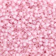 Rocaille Toho Takumi LH 11/0 TAK11R-PF2105 - PF Milky Baby Pink con rivestimento argentato x8g