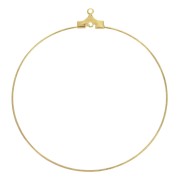 Portaorecchini a cerchio con un foro, 50 mm - Dorato (2 pezzi)