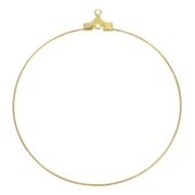 Portaorecchini a cerchio con un foro, 50 mm - Dorato (2 pezzi)