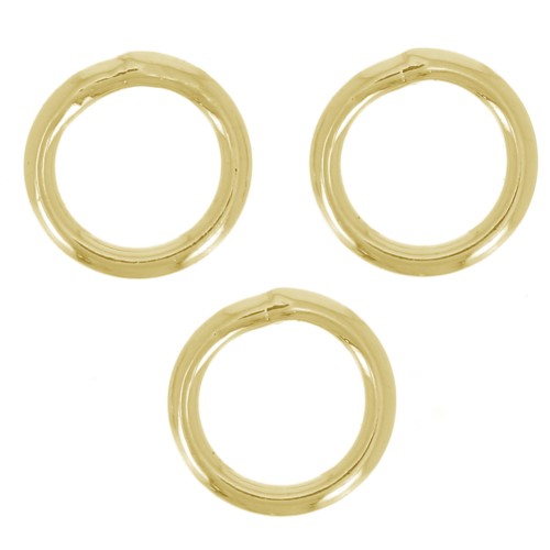 Anelli chiusi 5x0,7 mm - Dorati x25