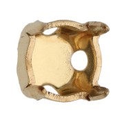 Dorato - Montature a artiglio con retro chiuso per cabochon da 4 mm SS16 - Ottone grezzo x20 Montature a artiglio con retro chiuso per cabochon da 4 mm SS16 - Ottone grezzo x20