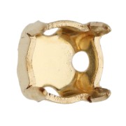 Montatura a griffe con retro chiuso per cabochon da 4 mm SS16 - Dorato x20
