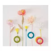 Rotolo di carta crespa per fiori di carta 12.5 mm Verde Pino x 27.4m