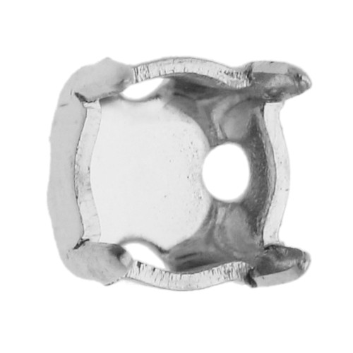 Montatura a griffe con retro chiuso per cabochon da 4 mm SS16 - Argento x20