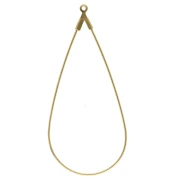 Supporti per orecchini a goccia 50x25 mm - Dorati x2