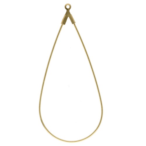 Supporti per orecchini a goccia 50x25 mm - Dorati x2
