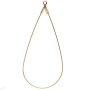 Supporti per orecchini a goccia 50x25 mm - Dorati x2