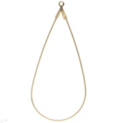 Supporti per orecchini a goccia 50x25 mm - Dorati x2