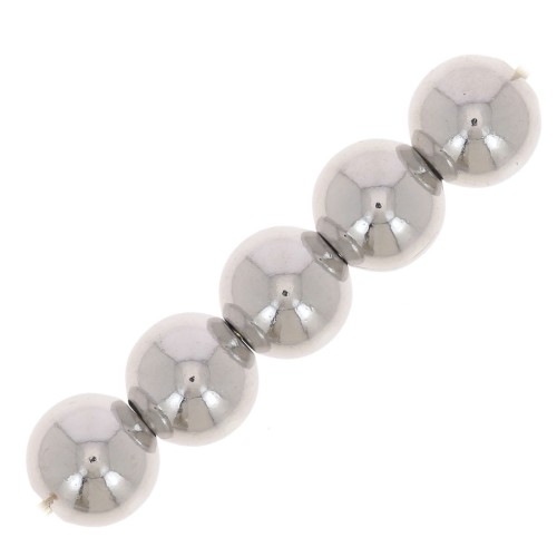 Perla rotonda da 4 mm - Argento x50