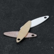 Zecchini a forma di goccia lisce da 15 mm - Dorati x10