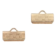 Puntali decorati da stringere 13 mm - Dorati x4