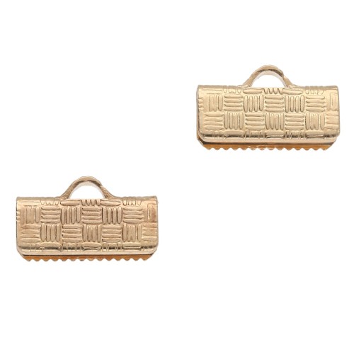 Puntali decorati da stringere 13 mm - Dorati x4