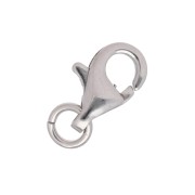 Chiusura a moschettone con anello aperto da 11 mm - Argento x1