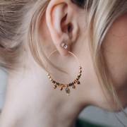 Perla rotonda da 3 mm - Dorata x50