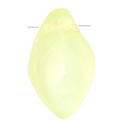 Perla a forma di foglia in vetro ceco 12x8 mm - Jonquil AB opaco x6