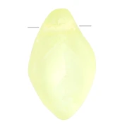Perla a forma di foglia in vetro ceco 12x8 mm - Jonquil AB opaco x6