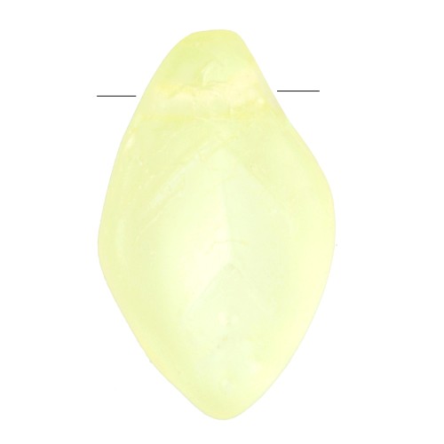 Perla a forma di foglia in vetro ceco 12x8 mm - Jonquil AB opaco x6