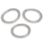 Anelli aperti ovali 5x4x0,7 mm - Argento x50|raw }}