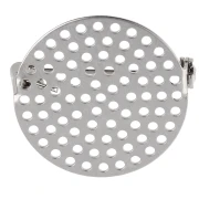 Spilla con setaccio rotondo da 25,5 mm da decorare - Argento x1