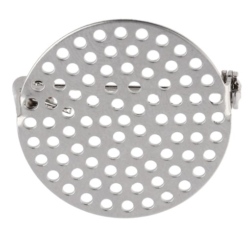 Spilla con setaccio rotondo da 25,5 mm da decorare - Argento x1