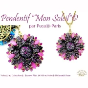 Perla in vetro Volos® di Puca® 4x8 mm - Enamel Blue Yellow x10 g