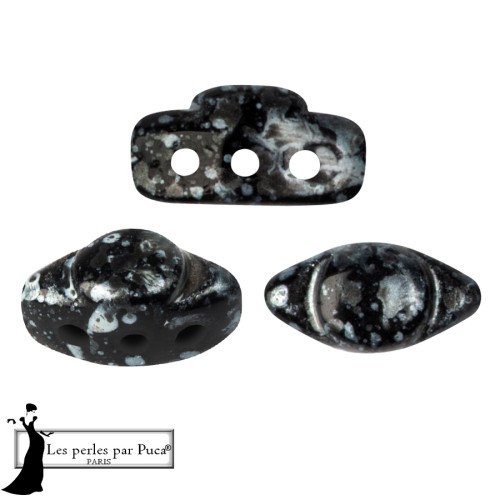 Perla in vetro Volos® di Puca® 4x8 mm - Enamel Grey x10 g
