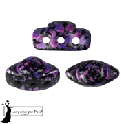 Perla in vetro Volos® di Puca® 4x8 mm - Smalto viola e rosa x10 g