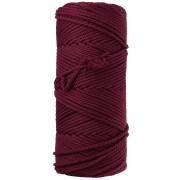 Bobina di cordoncino in cotone per macramè da 2 mm - Granato x 100 m