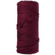 Bobina di cordoncino in cotone per macramè da 2 mm - Granato x 100 m