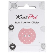 Contapunti manuale Clicky 4 cm - Knitpro - Rosa - Bianco x1