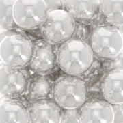 Regalo - Perla senza foro - mini sfere da 3 mm - Placcatura in argento fino x100