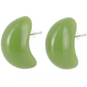 Regalo - Orecchini a goccia 28x16 mm in resina opaca - Verde avocado x2