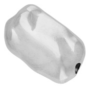 Perla rettangolare piatta irregolare 17,5x11 mm - Placcatura in argento finito invecchiato x1