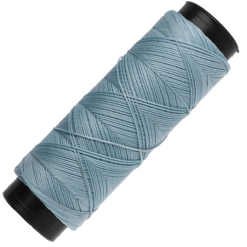 Filo piatto in poliestere cerato Slam Cord per micro-macramè 0,6 mm - Azzurro x 100 m