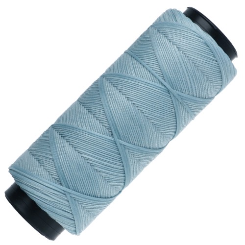 Filo piatto in poliestere cerato Slam Cord per micro-macramè, 1 mm - Azzurro x 100 m