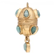 Amazzonite - Pendente etnico 33x17 mm con ciondolo a goccia in pietra semipreziosa - Amazonite x1 Pendente etnico 33x17 mm con ciondolo a goccia in pietra semipreziosa - Amazonite x1