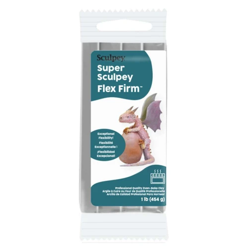 Pasta modellabile Super Sculpey Flex firm - Grigio x 454 g
