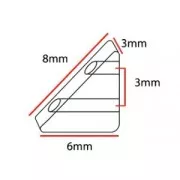 Tango 2-hole mm.6 Crystal x10g
