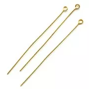 Chiodino ad occhiello mm. 50x0.7 sottile dorato x25
