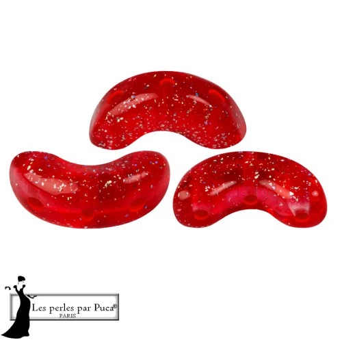Arcos® di Puca® 5x10 mm - Trasparente con costellazione rossa x10 g