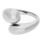 Anello a doppia goccia - Misura 56 - Acciaio inossidabile 304 x1