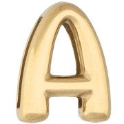 Lettere - Farfalline per lettere 14x11 mm - A - per nastro da 10 mm - Acciaio inossidabile 304 Dorato x1 Farfalline per lettere 14x11 mm - A - per nastro da 10 mm - Acciaio inossidabile 304 Dorato x1